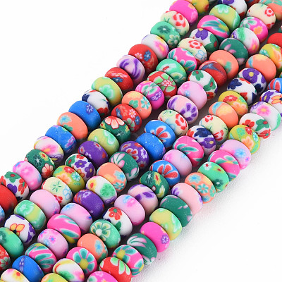 Handmade Polymer Clay Beads Strands CLAY-N008-056-01-1
