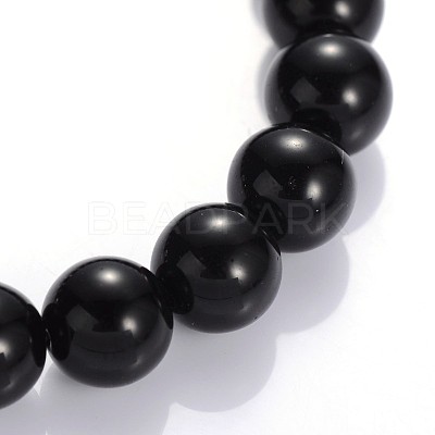 Buddha Head Gemstone Beaded Stretch Bracelets X-BJEW-JB01864-06-1