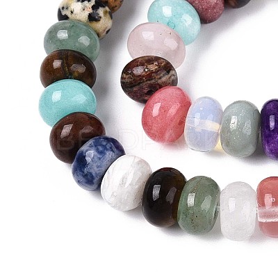 Natural & Synthetic Mixed Stone Beads Strands G-T142-72A-1