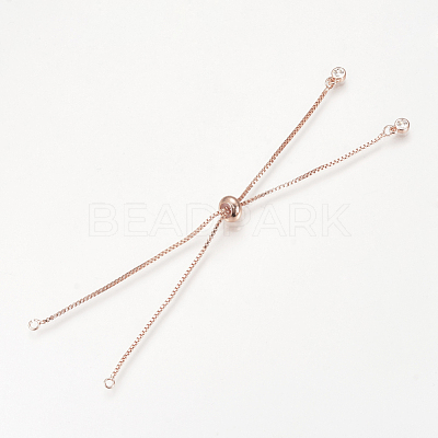 Brass Slider Bracelets Making MAK-R025-02RG-1