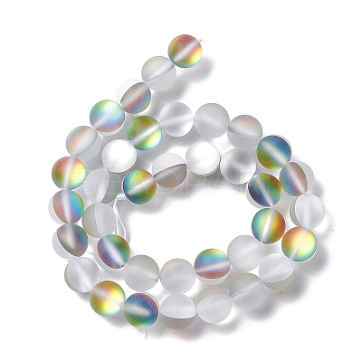 Synthetic Moonstone Beads Strands G-E573-01C-14-1