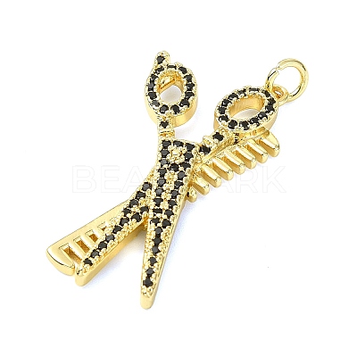 Brass Micro Pave Cubic Zirconia Pendants KK-H270-04G-1