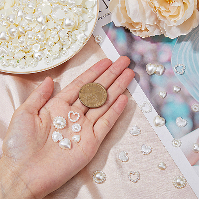 ABS Plastic Imitation Pearls Cabochons MRMJ-HY0001-16-1