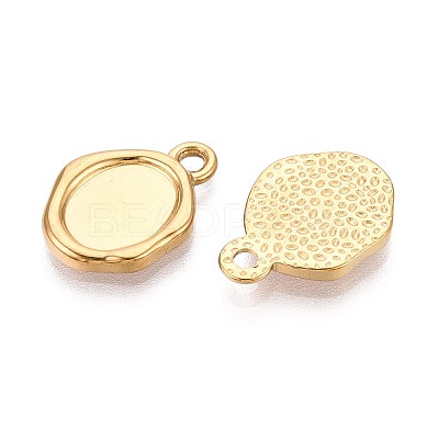 304 Stainless Steel Pendant Cabochon Settings X-STAS-T067-11G-1