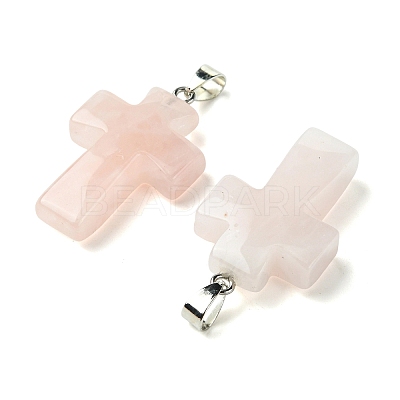 Natural Rose Quartz Pendants GG-K002-11O-1