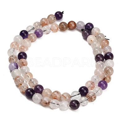 Natural Black Gold Rutilated Quartz Beads Strands GG-CBAC678-A02-6mm-1