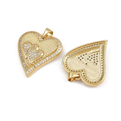 Brass Micro Pave Cubic Zirconia Pendants ZIRC-I367-07G-03-1