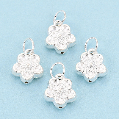 925 Sterling Silver Flower Charms STER-T008-29S-1