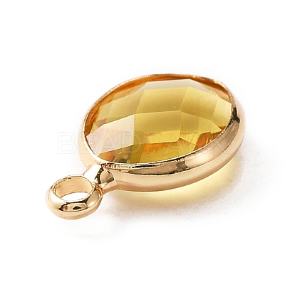 Faceted Glass Pendants X-KK-WH0046-59G-11-1