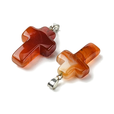 Natural Red Agate Pendants GG-K002-11E-1
