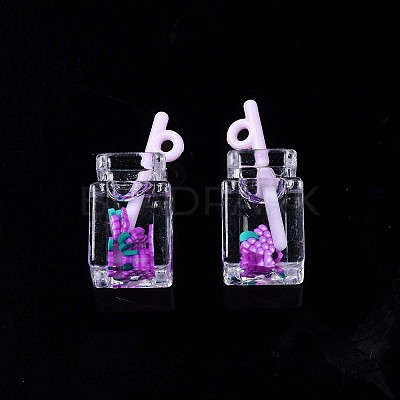 Imitation Drink Resin Pendants CRES-S359-32F-1