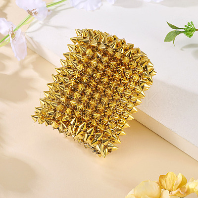 1 Yard 12-Row Resin Spike Stud Cone Flatback Punk Rock Trim Mesh Bead Craft FIND-TA0006-73B-1