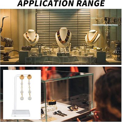 Transparent Acrylic Earring Display Stands EDIS-WH0007-01-1