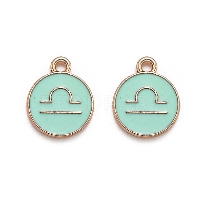 Alloy Enamel Pendants ENAM-S124-01A-15K-1