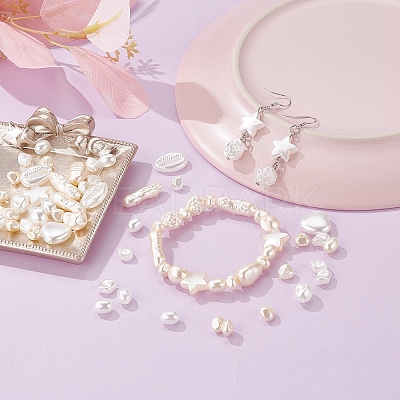 10 Style Imitation Pearl Acrylic Beads Set OACR-YW0001-14-1