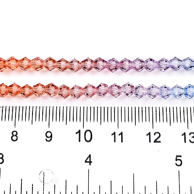 Gradient Color Baking Paint Glass Bead Strands X1-DGLA-A039-T4mm-A015-1