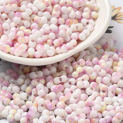 Two Tone Baking Paint Glass Seed Beads SEED-F005-01A-11-1