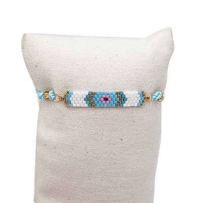 Glass Seed Braided Bead Bracelet LS-BJEW-A121-52-1