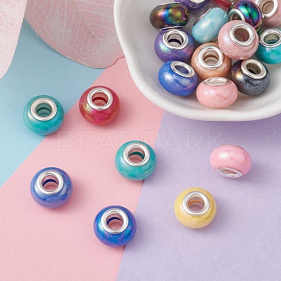 Opaque Resin European Beads RPDL-YW0001-11-1