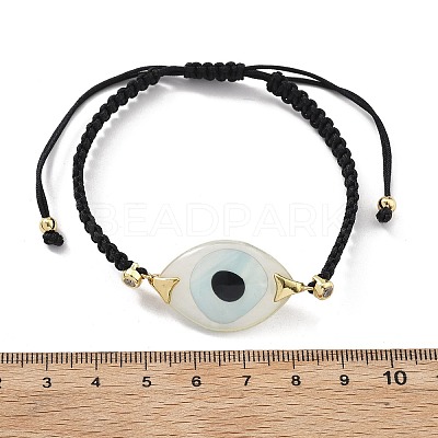 Evil Eye Acrylic Link Bracelets BJEW-U027-01G-1
