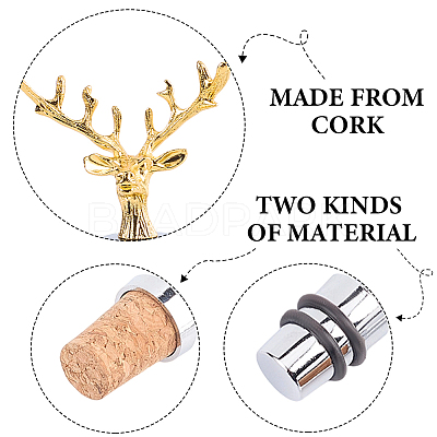 2Pcs 2 Style Zinc Alloy Wine Stoppers FIND-GF0011-17B-1