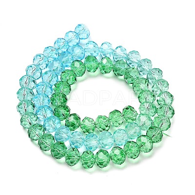 Transparent Painted Glass Beads Strands LS-DGLA-A034-T8mm-A17-1