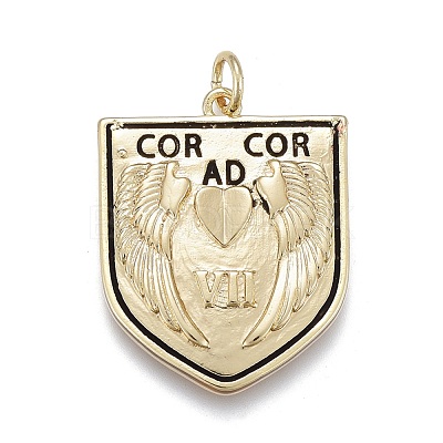 Brass Enamel Pendants ZIRC-M108-42-1