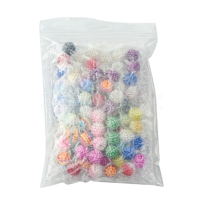 80Pcs 14 Styles Imitation Pearl Acrylic Beads OACR-FS0001-63-1