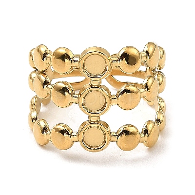 304 Stainless Steel Open Cuff Ring Findings RJEW-Z018-10G-1
