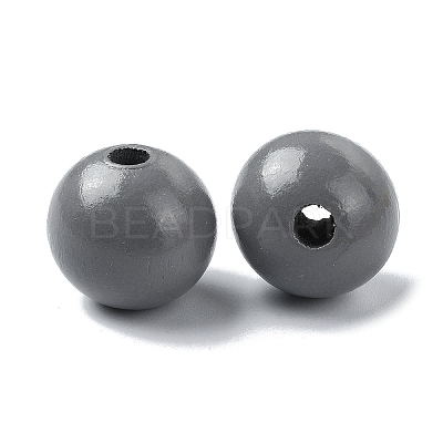 Wood Large Hole European Beads WOOD-D027-01M-1
