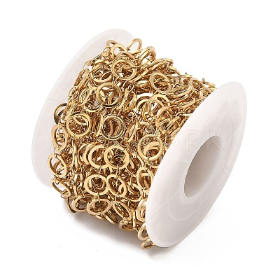 304 Stainless Steel Ring Link Chains CHS-G044-05G-05-1