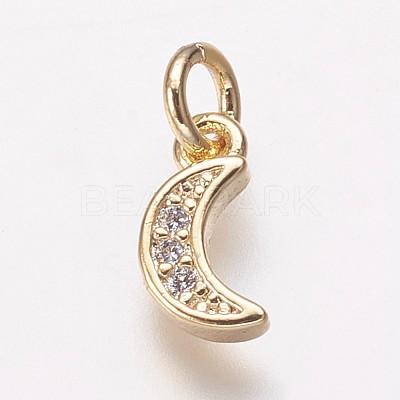Brass Cubic Zirconia Pendants KK-P134-15-1