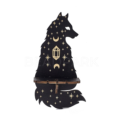 Black Hanging Wooden Crystal Display Shelf ODIS-G015-01E-1