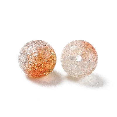 Transparent Crackle Glass Beads GLAA-P029-02-1