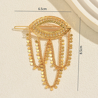 Brass Micro Pave Cubic Zirconia Hair Barrettes FR3076-1