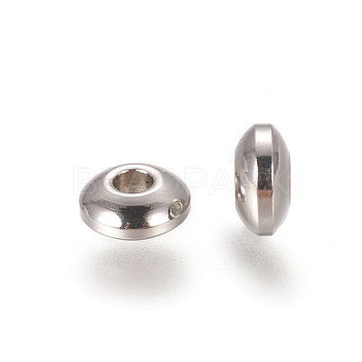 Tarnish Resistant 304 Stainless Steel Smooth Rondelle Beads X-STAS-M006-03-1