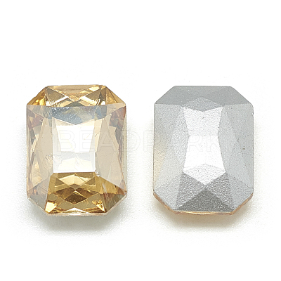 Pointed Back Glass Rhinestone Cabochons RGLA-T079-8x10mm-06-1