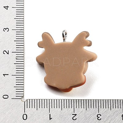 Christmas Theme Opaque Resin Pendants RESI-F054-A13-1