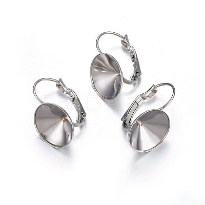 Tarnish Resistant 201 Stainless Steel Leverback Earring Findings X-STAS-P210-29P-1