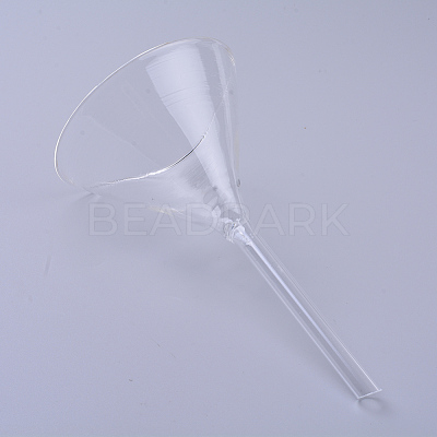 Transparent Glass Funnel Hopper AJEW-WH0104-45A-1