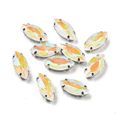 Mocha Fluorescent(MI) Horse Eye Sew on Rhinestone GGLA-R043-01B-P05-1
