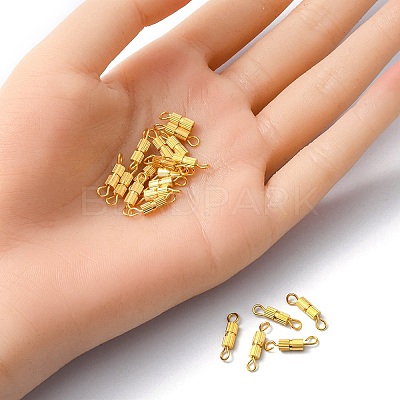20 Sets Brass Screw Clasps IFIN-YW0001-57G-1