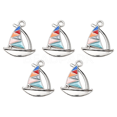 Alloy Enamel Pendant Rhinestone Settings ENAM-YW0002-34-1