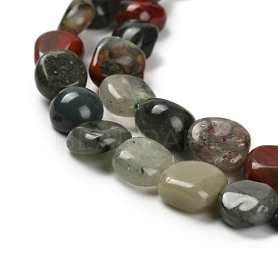 Natural African Bloodstone Beads Strands G-P497-01E-13-1