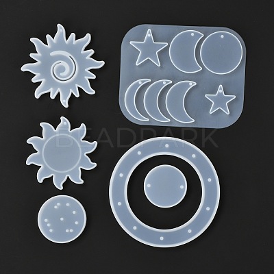 DIY Sun & Moon & Star Wind Chime Making Kits DIY-P028-20-1
