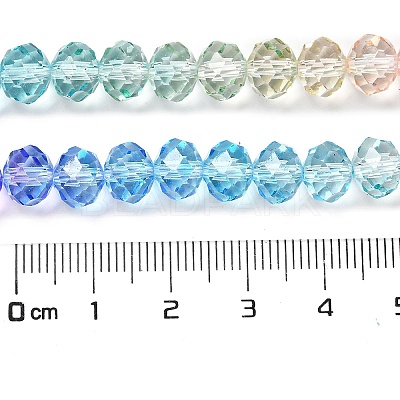 Transparent Painted Glass Beads Strands X1-DGLA-A034-T8mm-A14-1