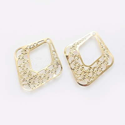 Iron Filigree Pendants X-IFIN-F158-44G-1