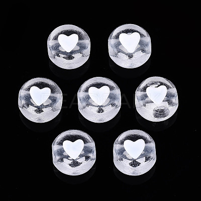 Transparent Clear Acrylic Beads X-TACR-T008-03-1