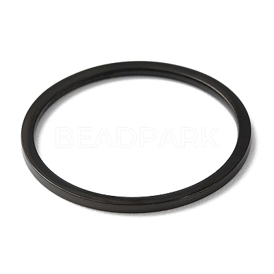 Ion Plating(IP) 304 Stainless Steel Simple Plain Band Finger Ring for Women Men RJEW-F152-05B-1