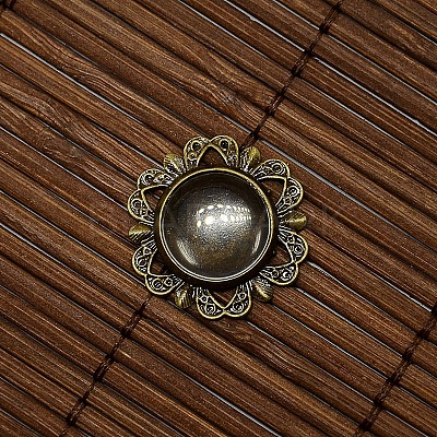 12mm Clear Domed Glass Cabochon Cover for Flower DIY Photo Brass Cabochon Making DIY-X0113-AB-NF-1